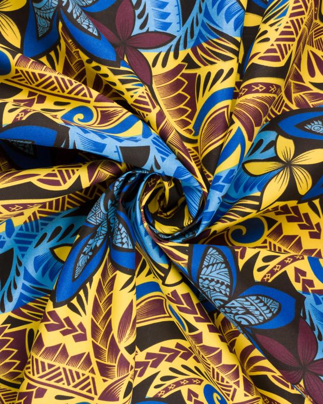 Polynesian fabric HOARAA Blue - Tissushop